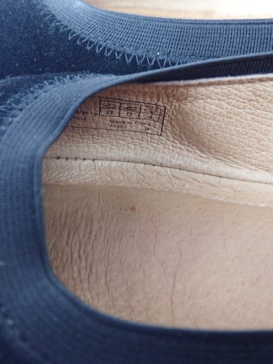 Joseph Seibel Womens 38 US 7/7.5 Pippa Black Suede Comfort Ballet Slip On Flats - Picture 4 of 11